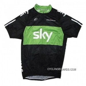2010 Team SKY Short Sleeve Cycling Jersey In Green Outlet