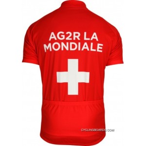 Outlet Ag2R La Mondiale Schweizer Meister 2010-2011 Vermarc Radsport-Profi-Team Short Sleeve Cycling Jersey Tj-277-4091