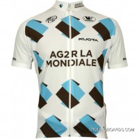 Free Shipping Ag2R La Mondiale 2010 Vermarc Radsport-Profi-Team Short Sleeve Cycling Jersey Tj-056-6218