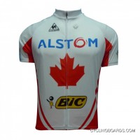 Coupon 2012 Alstom Bic Cycling Short Sleeve Jersey Red White Edtion TJ-979-7695