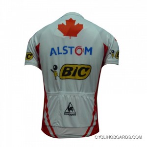 Coupon 2012 Alstom Bic Cycling Short Sleeve Jersey Red White Edtion TJ-979-7695
