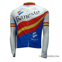 Best Banesto Team Winter Fleece Long Sleeve Cycling Jersey Jackets Tj-279-3339