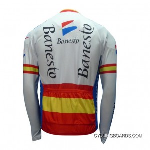 Best Banesto Team Winter Fleece Long Sleeve Cycling Jersey Jackets Tj-279-3339