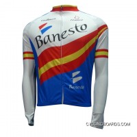 Banesto Team Long Sleeve Cycling Jersey Tj-675-1127 New Style