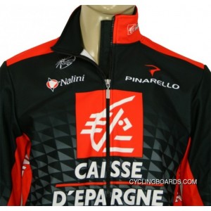Super Deals Caisse D&#039;Epargne 2010 Radsport-Profi-Team Winter Fleece Long Sleeve Jersey Jacket Tj-419-6761