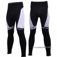 Free Shipping CASTELLI WHITE Cycling Winter Tights TJ-776-5345
