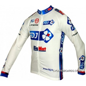 Super Deals Francaise Des Jeux (Fdj) - Big Mat 2012 Moa Radsport-Profi-Team- Winter Fleece Long Sleeve Jersey Jacket Tj-321-2327