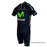 New Release 2013 Movistar Professional Team Cycle Jersey Short Sleeve + Shorts Kit Tj-208-2905