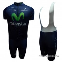 New Year Deals 2013 Movistar Professional Team Cycle Jersey Short Sleeve + Bib Shorts Kit Tj-837-2511