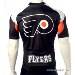 Outlet Philadelphia Flyers Cycling Jersey Short Sleeve Tj-156-9960