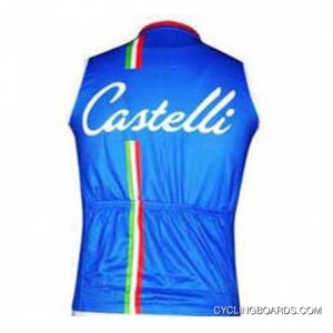 New Year Deals Castelli Blue Sleeveless Jersey Vest
