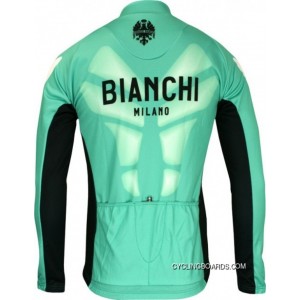 Bianchi Milano Winter Fleece Long Sleeves Jersey MALTA Celeste New Year Deals