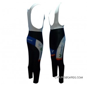 Movistar 2012 Spanish Champion Cycling Winter Bib Pants New Release
