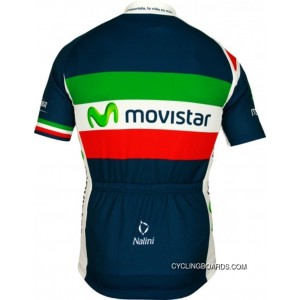 Movistar Italienischer Meister 2012 Radsport-Profi-Team Short Sleeve Jersey Free Shipping