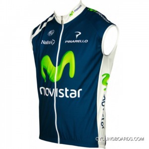 Best Movistar 2012 Radsport-Profi-Team Sleeveless Jersey Vest