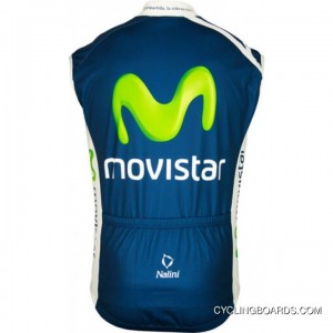 Best Movistar 2012 Radsport-Profi-Team Sleeveless Jersey Vest