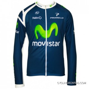 Movistar 2012 Radsport-Profi-Team Winter Fleece Long Sleeve Jersey Jacket Discount