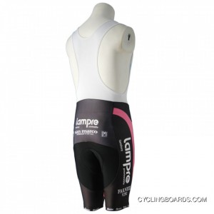 Free Shipping Lampre Black Pink Cycling Bib Shorts