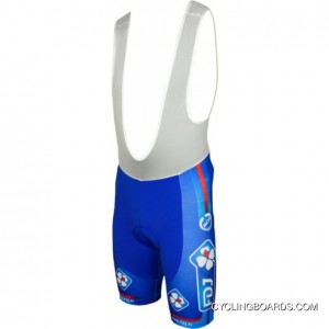 New Style FRANCAISE DES JEUX FDJ - BIG MAT 2012 MOA Radsport-Profi-Team Bib Shorts Blue