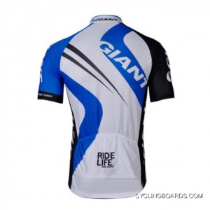 Super Deals 2012 Giant Blue White Cycling Jersey Short Sleeve