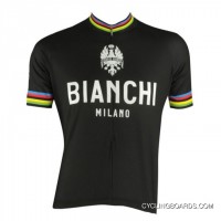 Discount Bianchi World Champion Black Jersey Short Sleeve