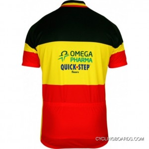 OMEGA PHARMA-QUICKSTEP Belgian Champ 2012 13 Vermarc Professional Cycling Team - Cycling Jersey Short Sleeve New Year Deals