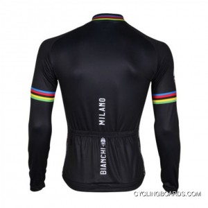 Bianchi World Champion Black Cycling Jersey Long Sleeve Outlet