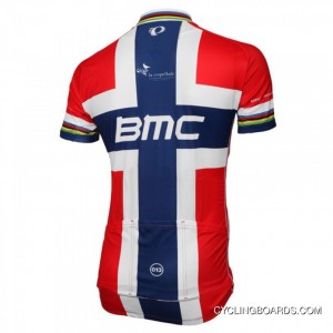 2013 BMC RACING TEAM Proline Short Sleeve Cycling Jersey Norwegian Champion TJ-096-9992 New Release