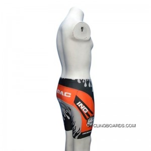 Free Shipping Team Rock Racing Cycling Bib Shorts Black Orange Tj-434-3652