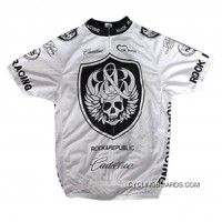 Best Rock Racing Cycling Short Sleeve Jersey White Tj-718-5536