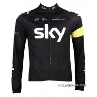 Online 2013 Team Sky Victory Cycling Long Sleeve Jersey Yellow Armband Tj-320-6262