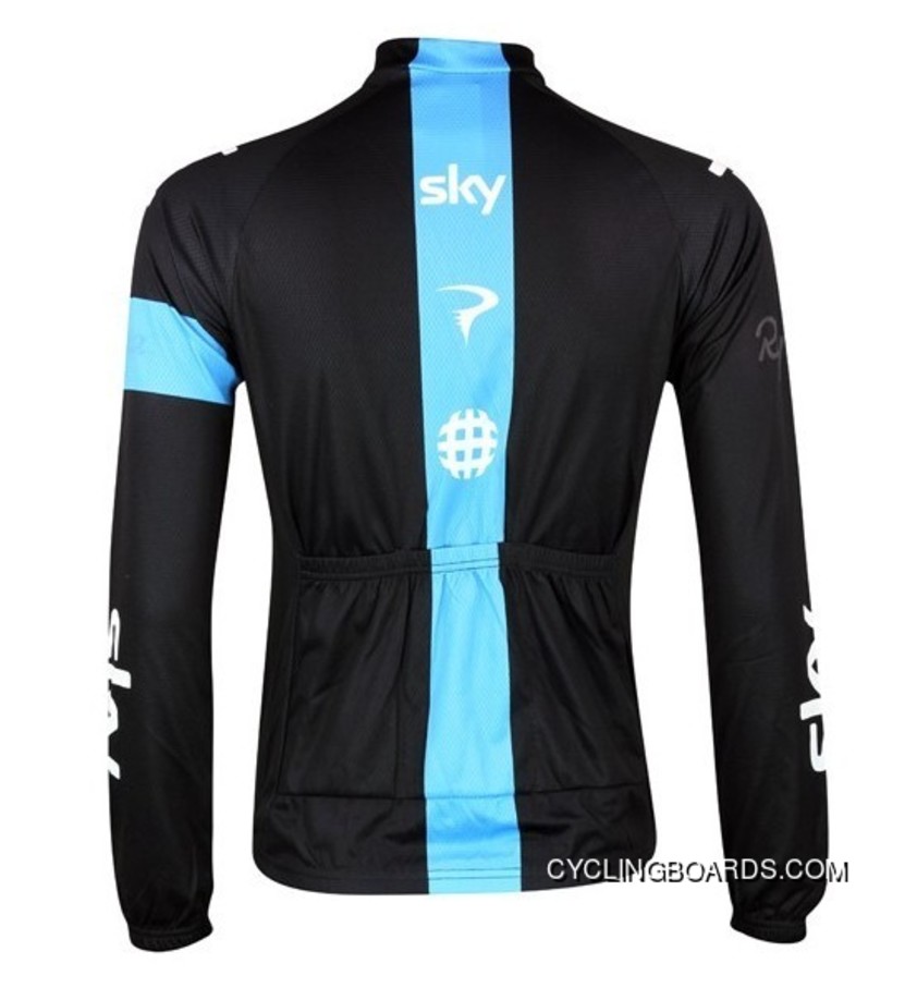 SKY Team 2013 Cycling Long Sleeve Jersey Blue Armband New Release