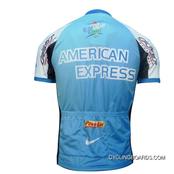 Super Deals 2012 American Express Team Short Sleeve Cycling Jersey Blue Tj-314-9825