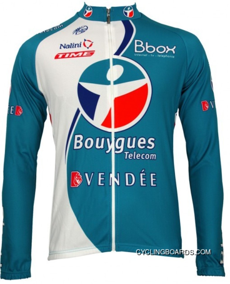 Super Deals Bouygues Télécom 2009 Radsport-Profi-Team - Radsport-Long Sleeve Jersey Tj-337-0963