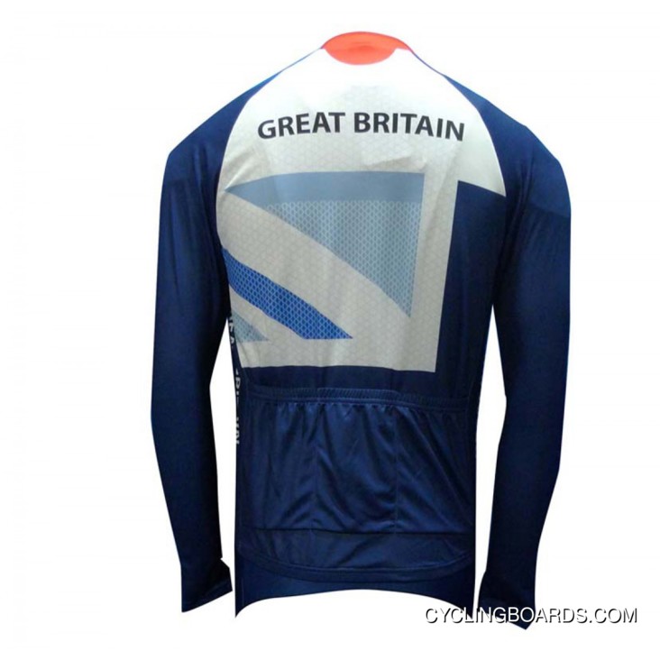 New Style Olympic 2012 Team Gb Cycling Long Sleeve Jersey Tj-961-0105