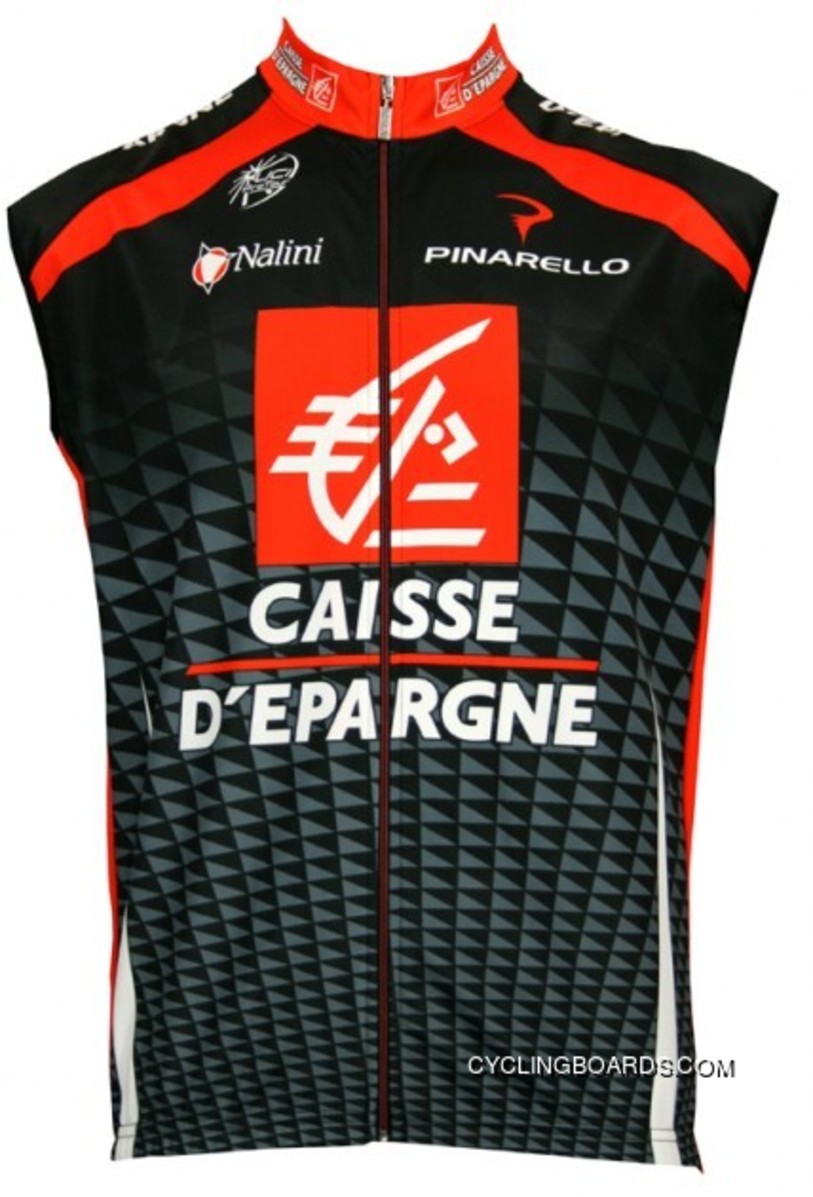 Best Caisse D'Epargne 2010 Radsport-Profi-Team - Sleveless Jersey Vest TJ-429-7959