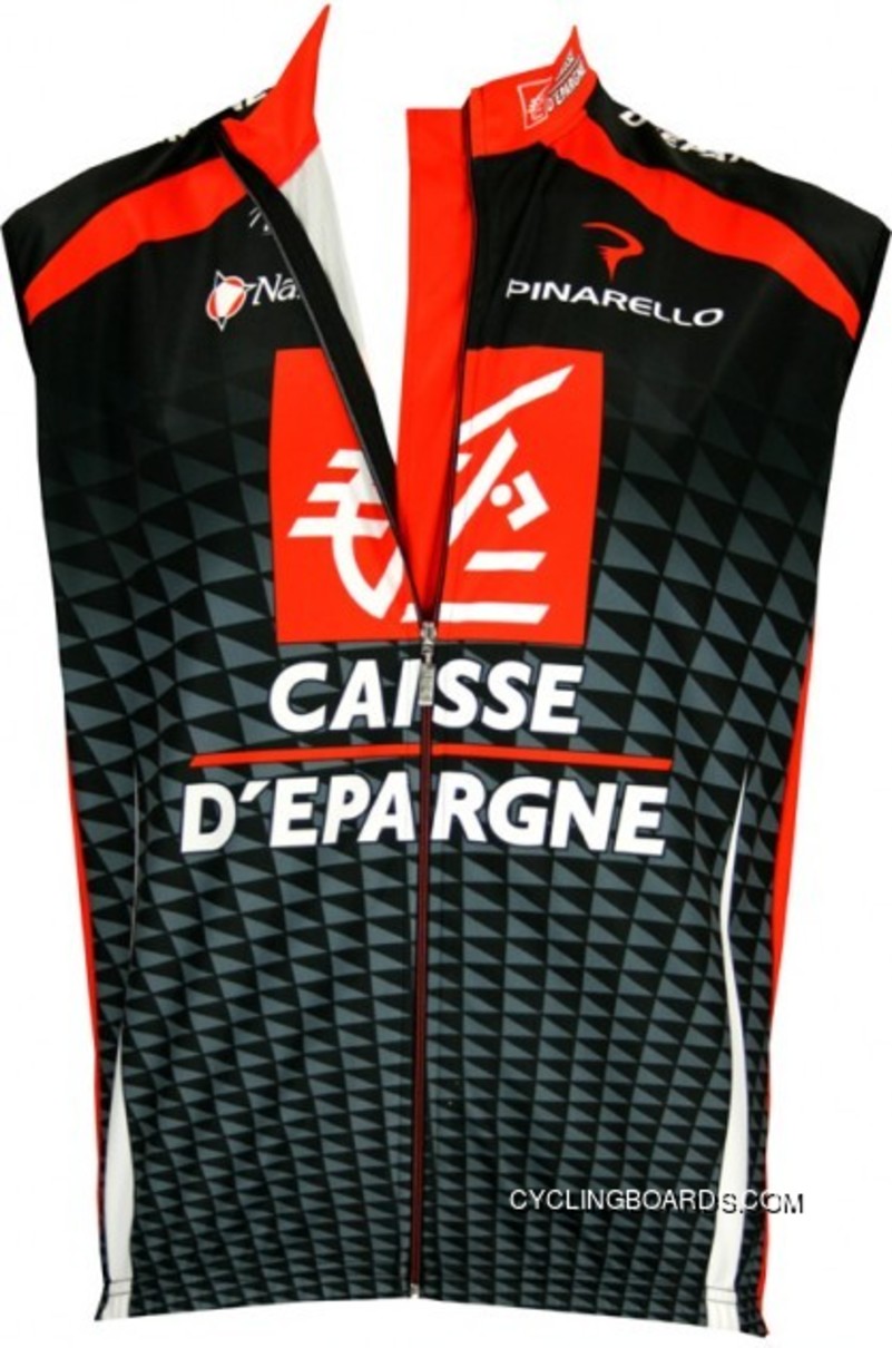 Best Caisse D'Epargne 2010 Radsport-Profi-Team - Sleveless Jersey Vest TJ-429-7959