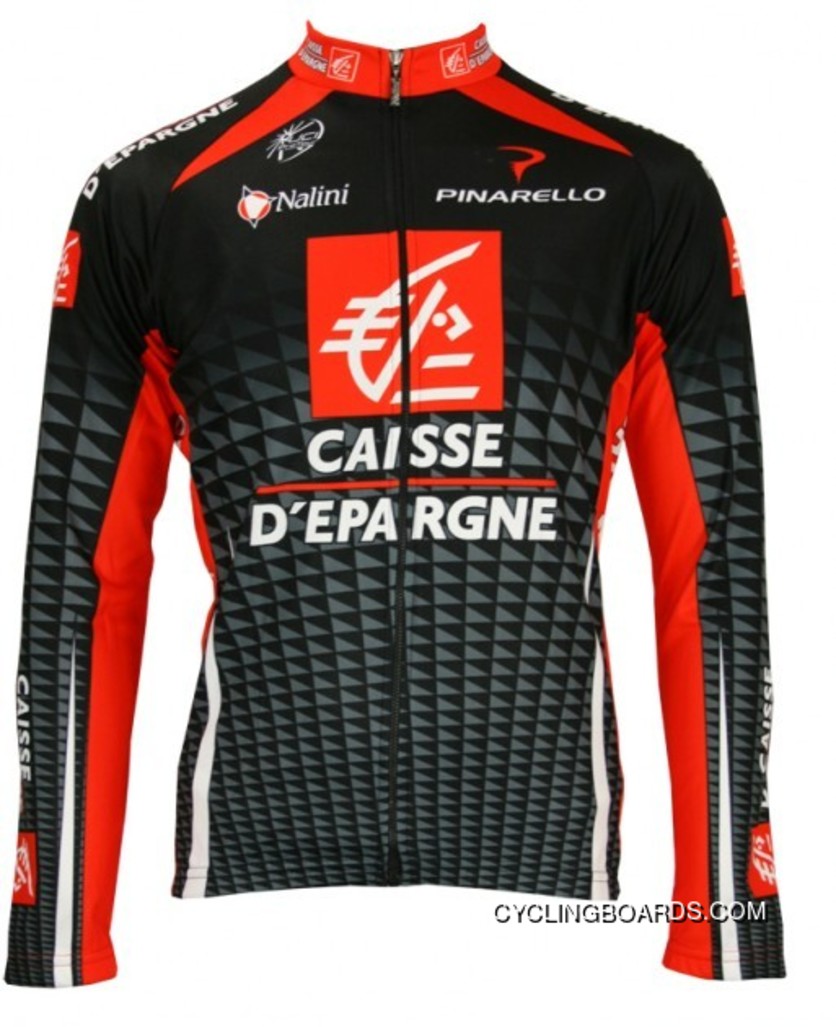 Best Caisse D'Epargne 2010 Radsport-Profi-Team-Long Sleeve Jersey Tj-474-4825