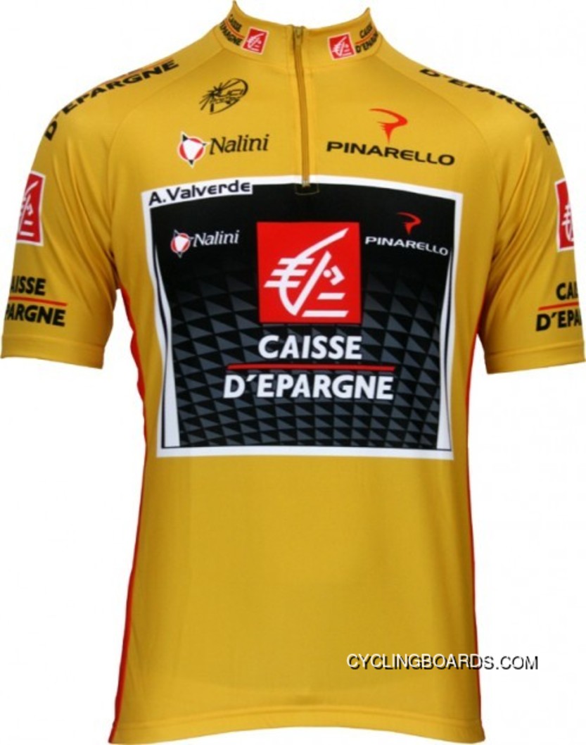 Discount Caisse D'Epargne - Vuelta Sieger 2009 Radsport- Profi - Team - Short Sleeve Jersey Tj-902-4400
