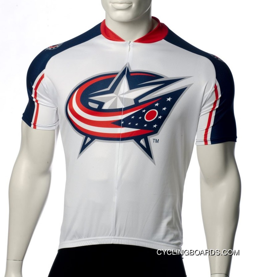 Columbus Blue Jackets Cycling Jersey Short Sleeve Tj-708-0776 New Style