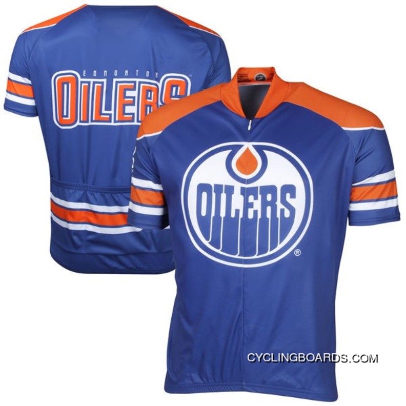 Nhl Edmonton Oilers Cycling Jersey Short Sleeve Tj-276-8717 Outlet