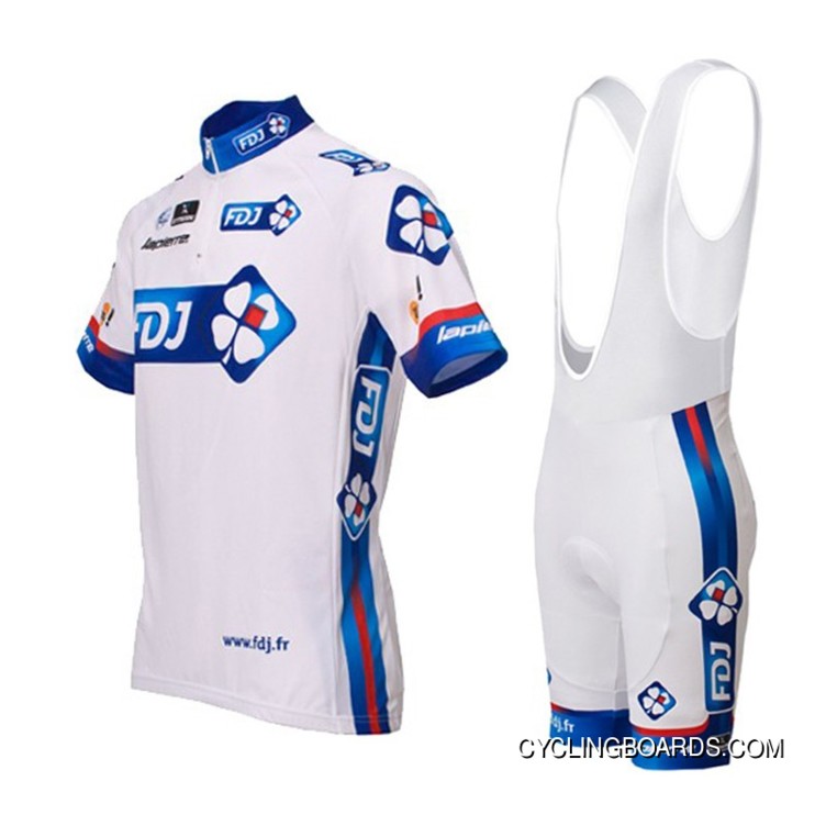 2013 Team Fdj Cycle Jersey + Bib Shorts Kit Tj-605-4757 For Sale