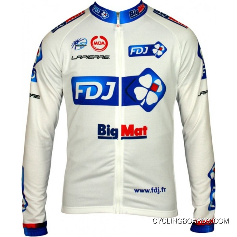 New Style Francaise Des Jeux (Fdj) - Big Mat 2012 Moa Radsport-Profi-Team- Long Sleeve Jersey Jacket Tj-993-9669