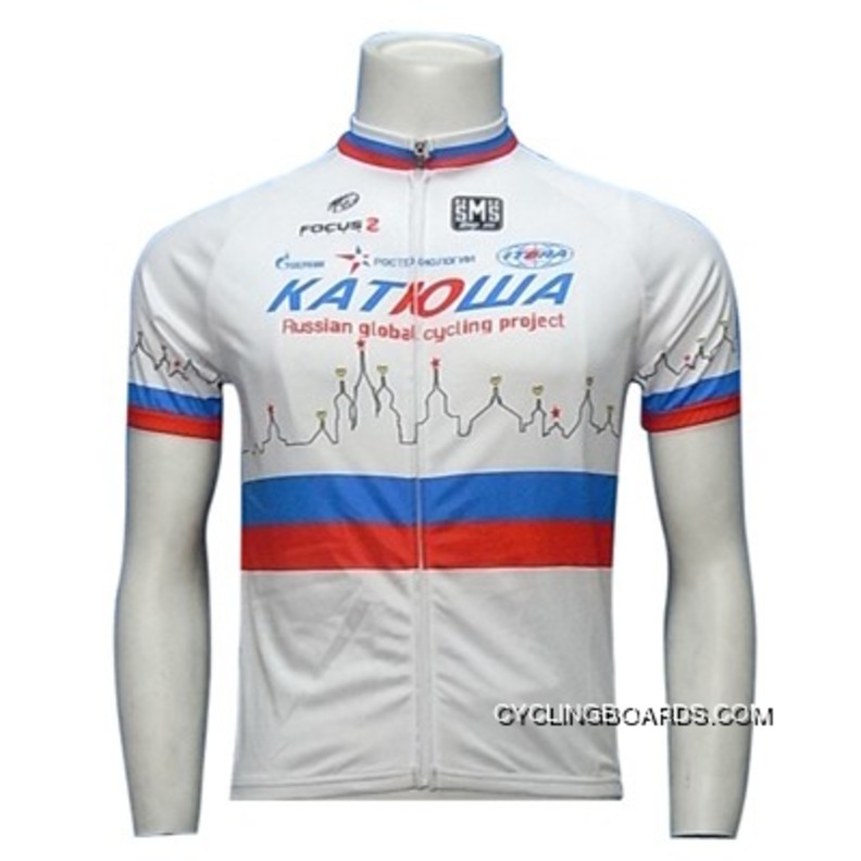 Katusha Russia Champion 2011 Team Short Sleeve Cycling Jersey TJ-561-8565 New Year Deals