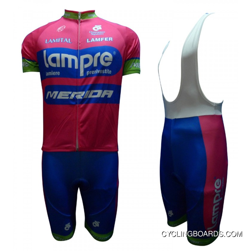 2013 Team Lampre Merida Cycle Jersey + Bib Shorts Kit Tj-937-7245 Outlet