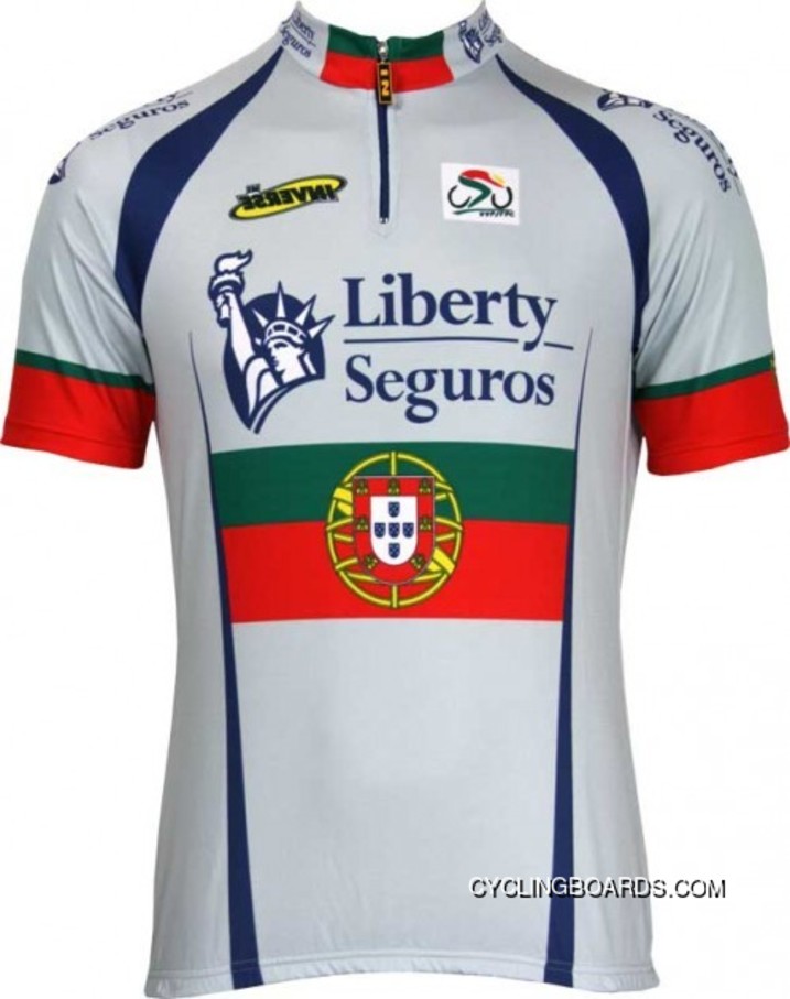For Sale Liberty Seguros 2009 Portugisischer Meister Inverse Radsport-Profi-Team - Short Sleeve Jersey Tj-376-1407