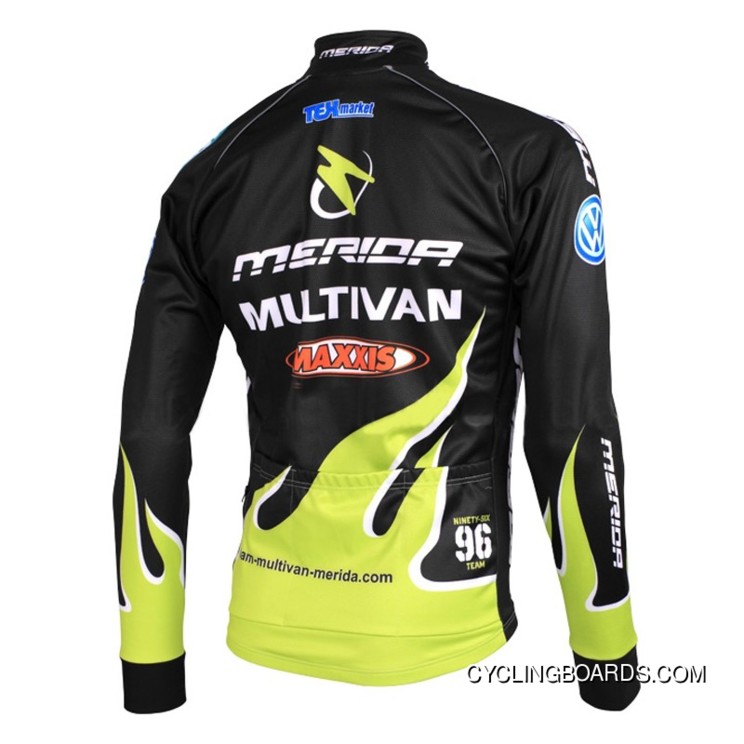 Discount Multivan Merida Biking Team Long Sleeve Jersey Jacket 2012 Tj-498-7937
