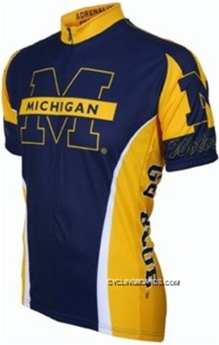UM Umich University Of Michigan Wolverines Cycling Short Sleeve Jersey TJ-954-7712 Online