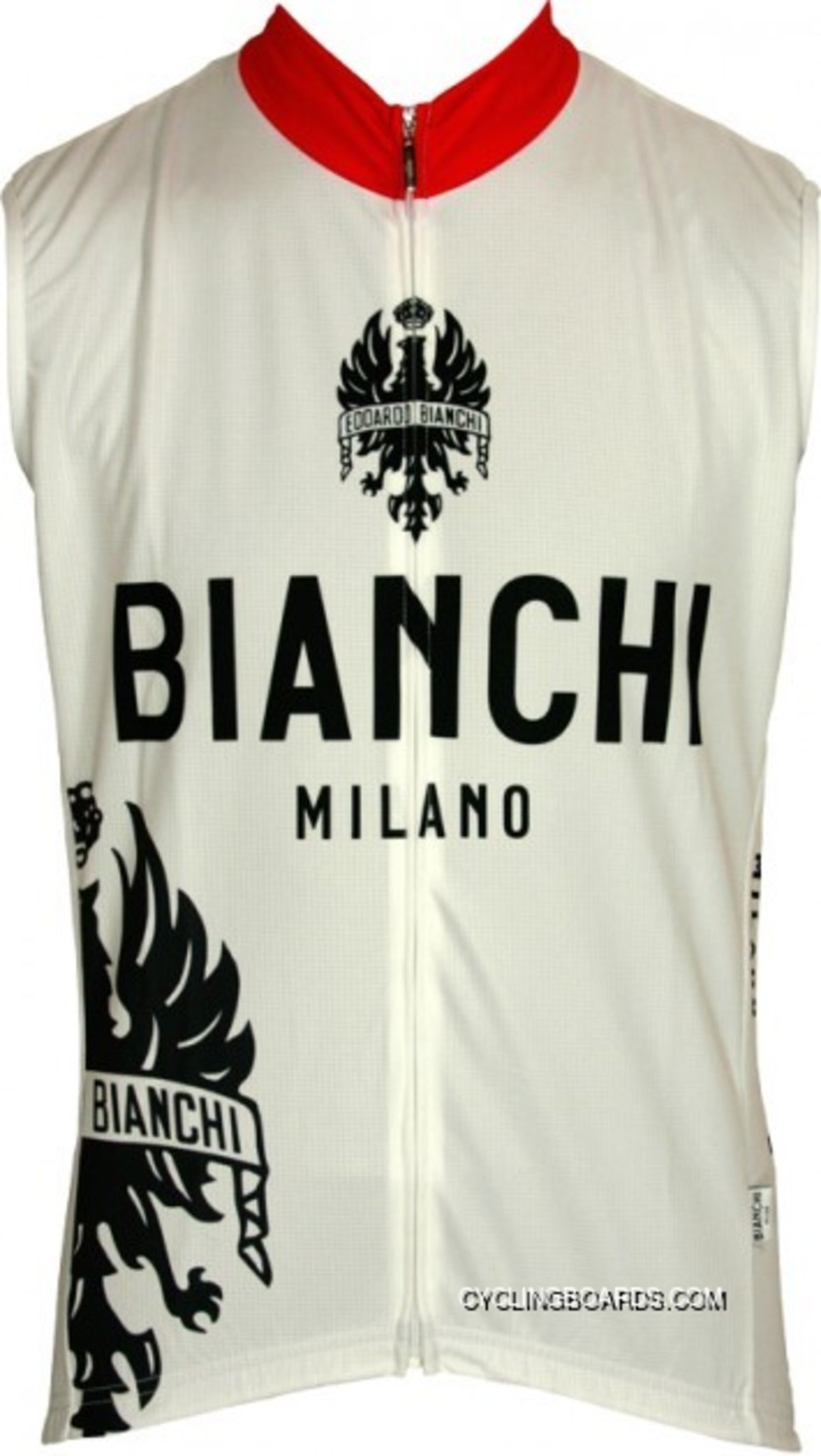 Bianchi Milano Sleeveless Jersey E12MORENO1 White TJ-913-6731 Outlet