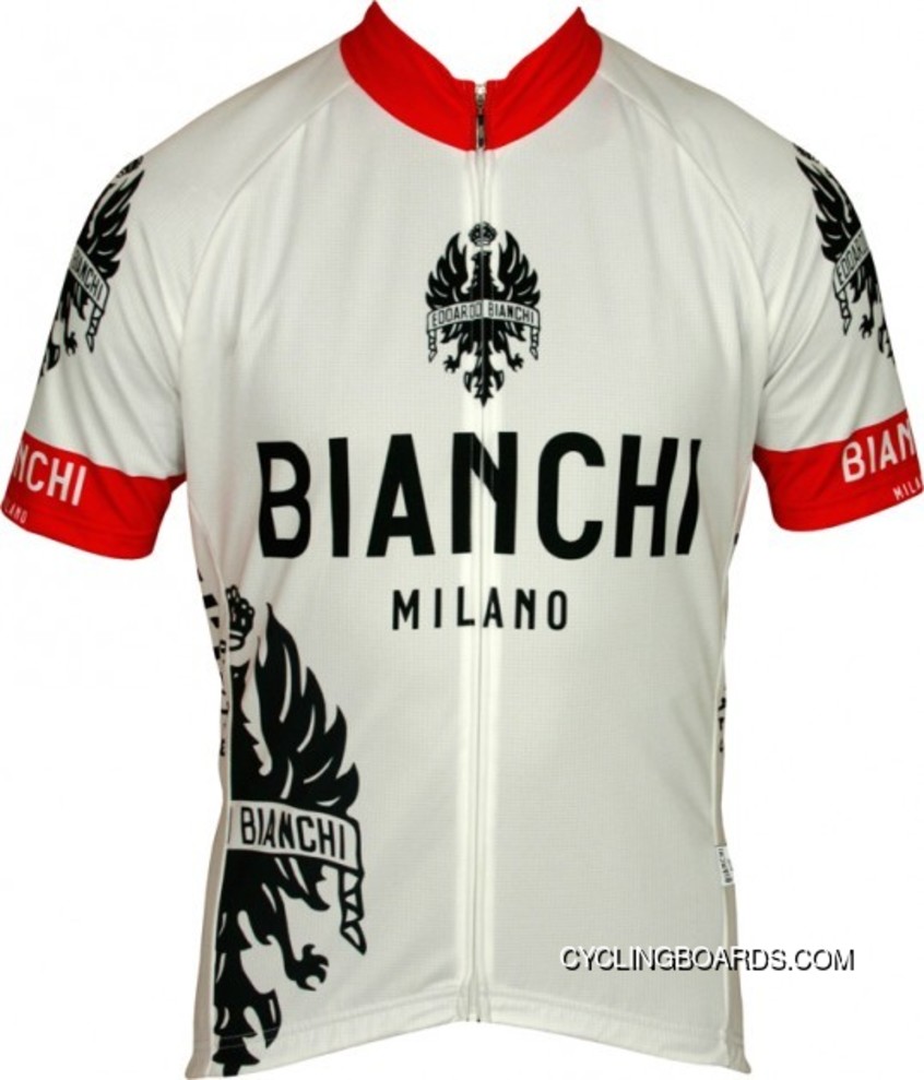 Super Deals Bianchi Milano Short Sleeve Jersey E12Edoardo1 White Tj-766-3378